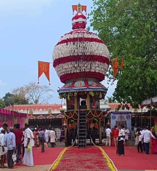 Temple chariot festival at Shree Mahisha Mardhini Temple, Bagwadi